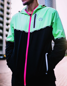 MOMENTUM 2.0 TRACKSUIT-BLACK/VAPOR GREEN/FLUORESCENT PINK